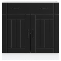 vidaXL Base da Cucina Lucca Nero in Legno Multistrato