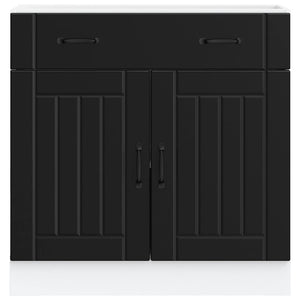 vidaXL Base da Cucina Lucca Nero in Legno Multistrato