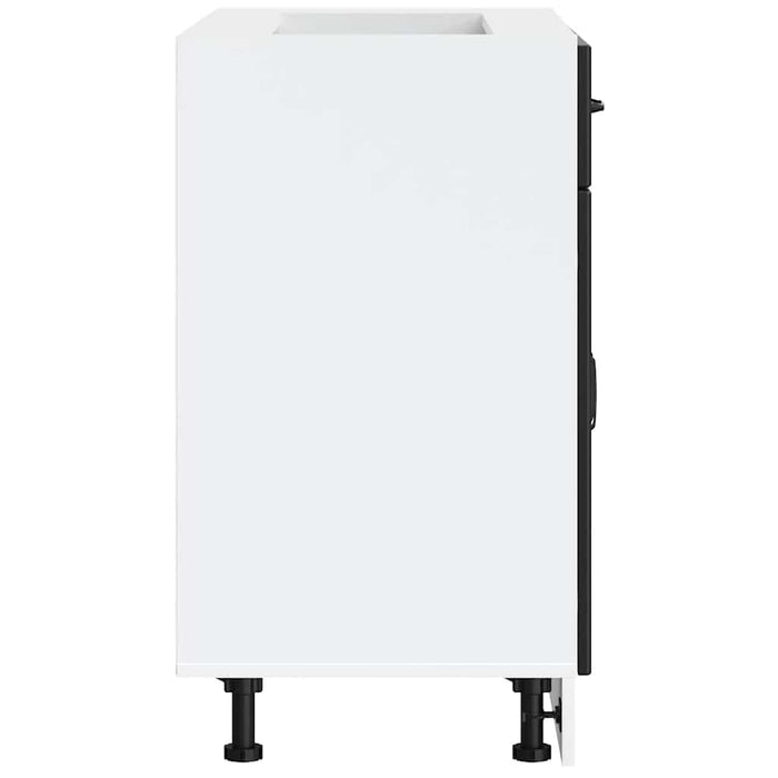 vidaXL Base da Cucina Lucca Nero in Legno Multistrato