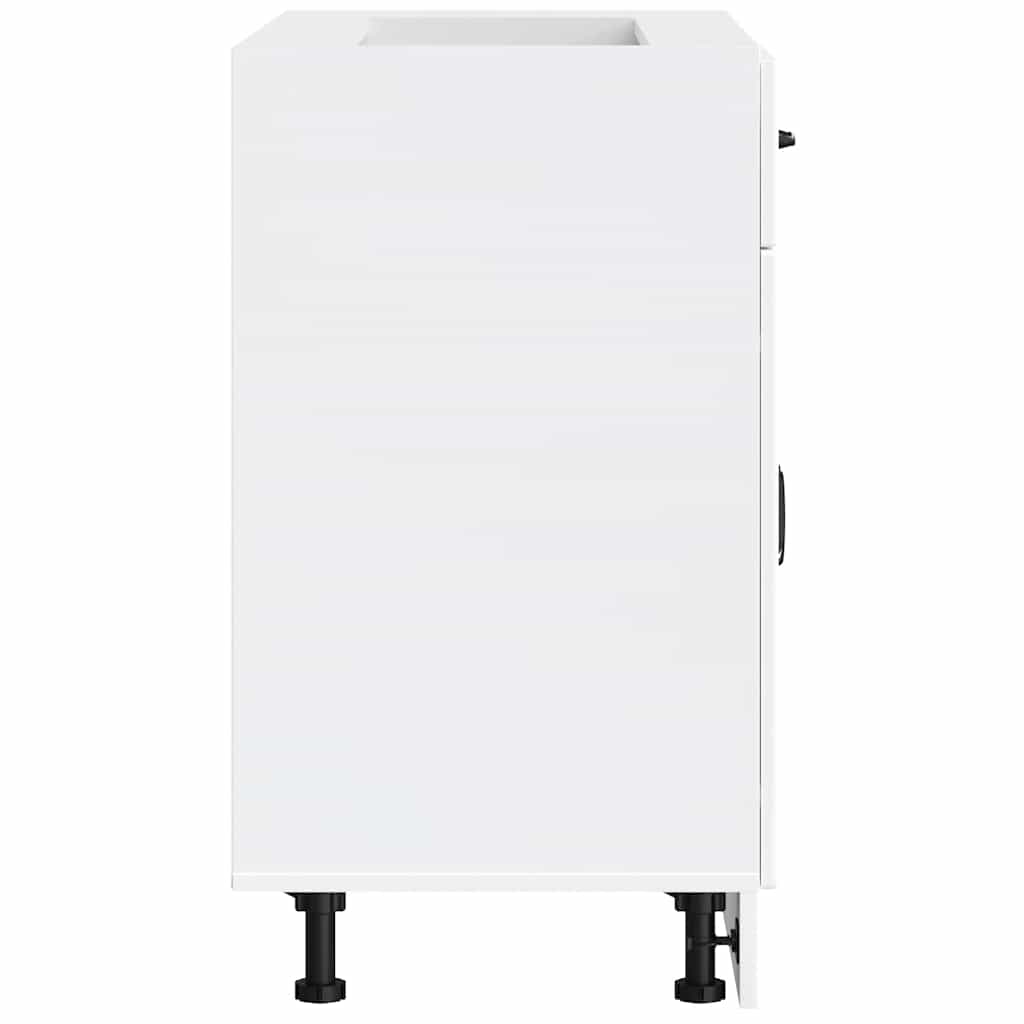 Base da Cucina Lucca Bianco Lucido in Legno Multistrato 853739