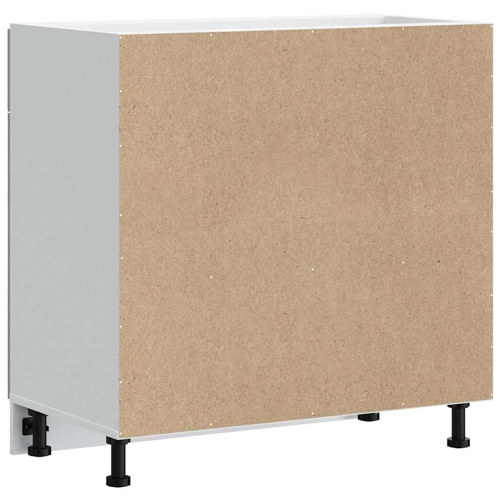 Base da Cucina Lucca Bianco Lucido in Legno Multistrato 853739