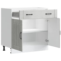 Base da Cucina Lucca Grigio Cemento in Legno Multistrato 853741