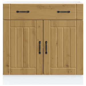 Base da Cucina Lucca Rovere Artigianale in Legno Multistrato 853746