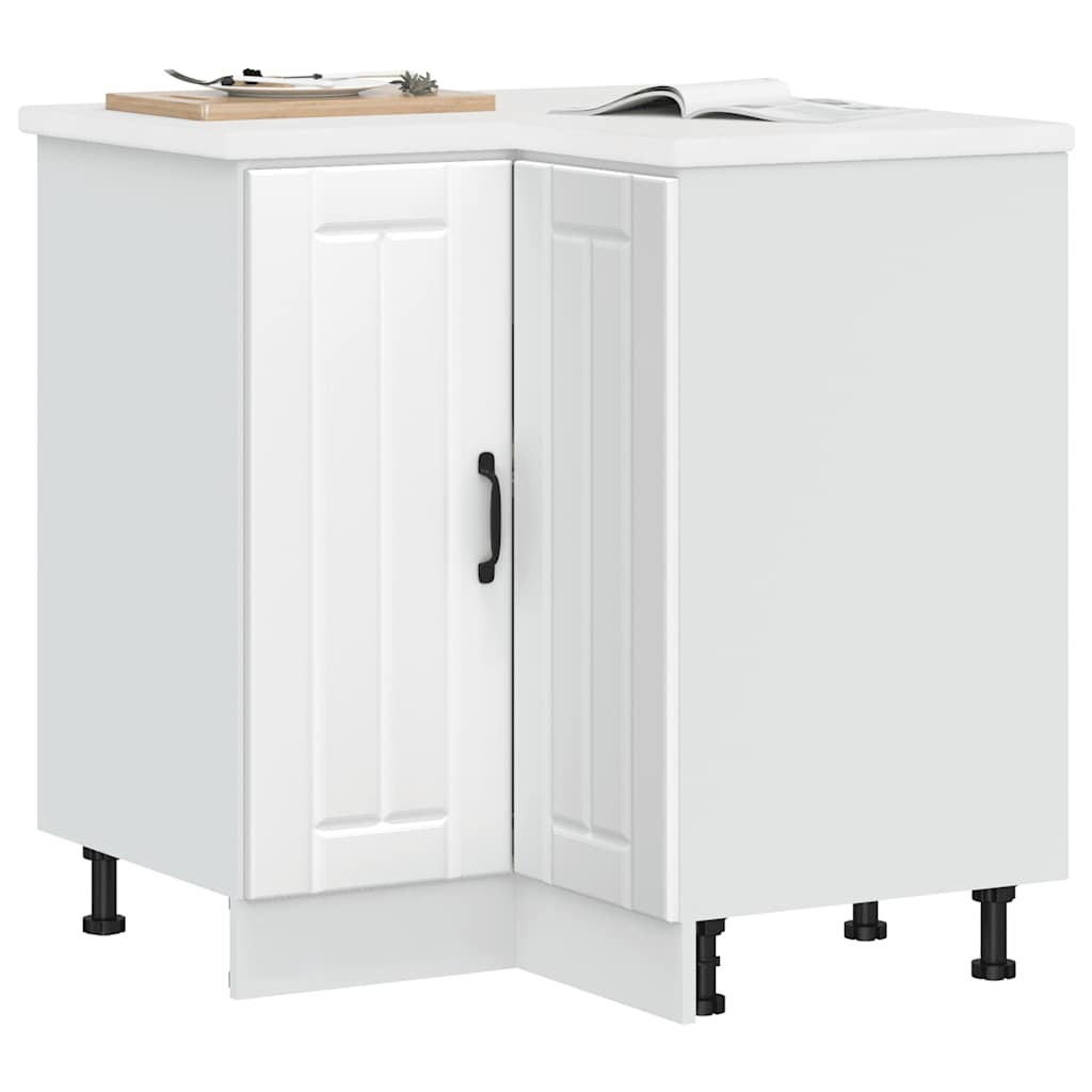 Mobile Base ad Angolo Cucina Lucca Bianco in Legno Multistrato 853747