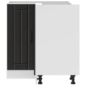 Mobile Base ad Angolo Cucina Lucca Nero in Legno Multistrato 853748