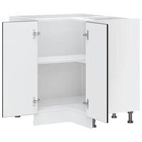 Mobile Base ad Angolo Cucina Lucca Nero in Legno Multistrato 853748