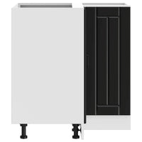 Mobile Base ad Angolo Cucina Lucca Nero in Legno Multistrato