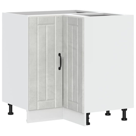 vidaXL Mobile Base ad Angolo Cucina Lucca Grigio Cemento in Truciolato