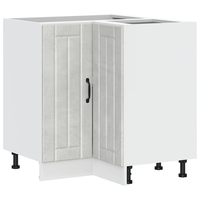 vidaXL Mobile Base ad Angolo Cucina Lucca Grigio Cemento in Truciolato
