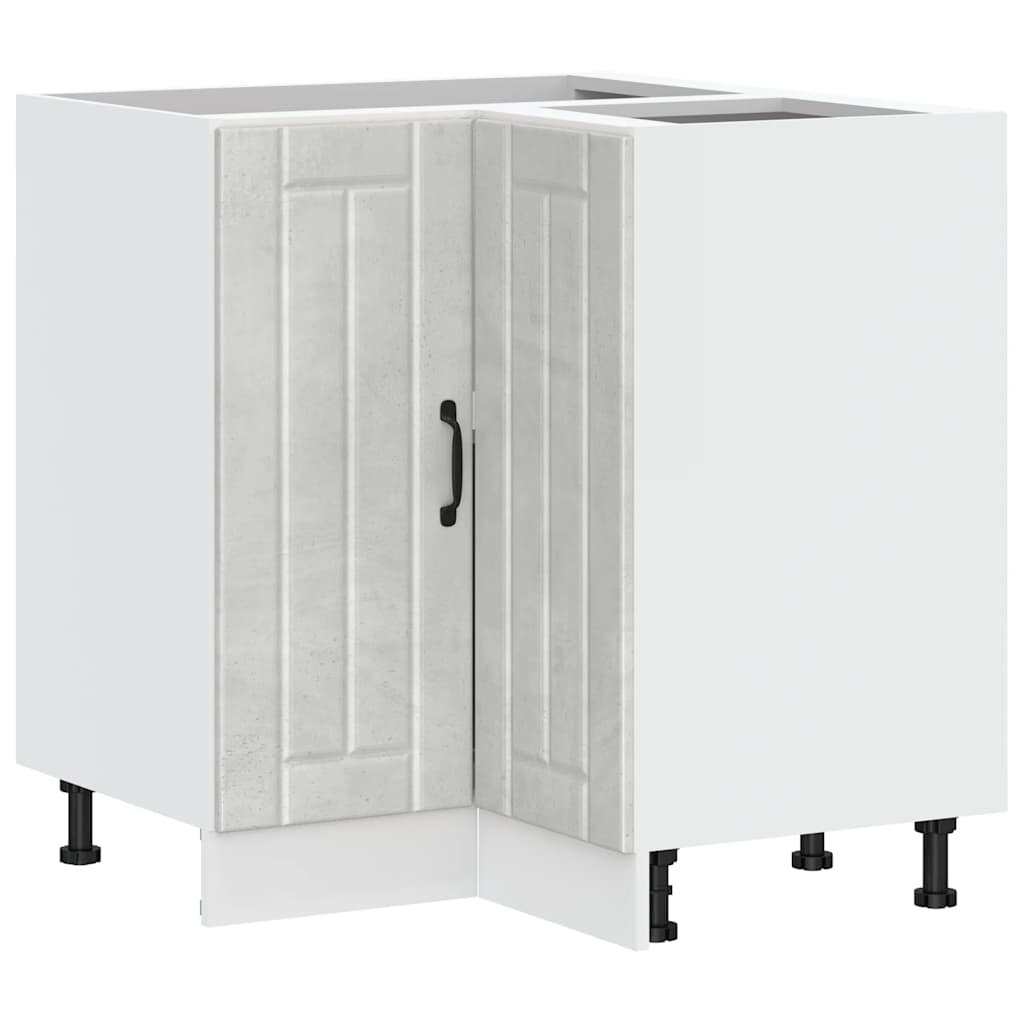 Mobile Base ad Angolo Cucina-Base ad Angolo Cucina Lucca Grigio Cemento in Truciolato