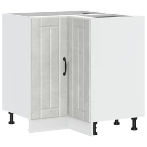 Mobile Base ad Angolo Cucina Lucca Grigio Cemento in Truciolato 853751