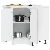 Mobile Base ad Angolo Cucina Lucca Grigio Cemento in Truciolato 853751