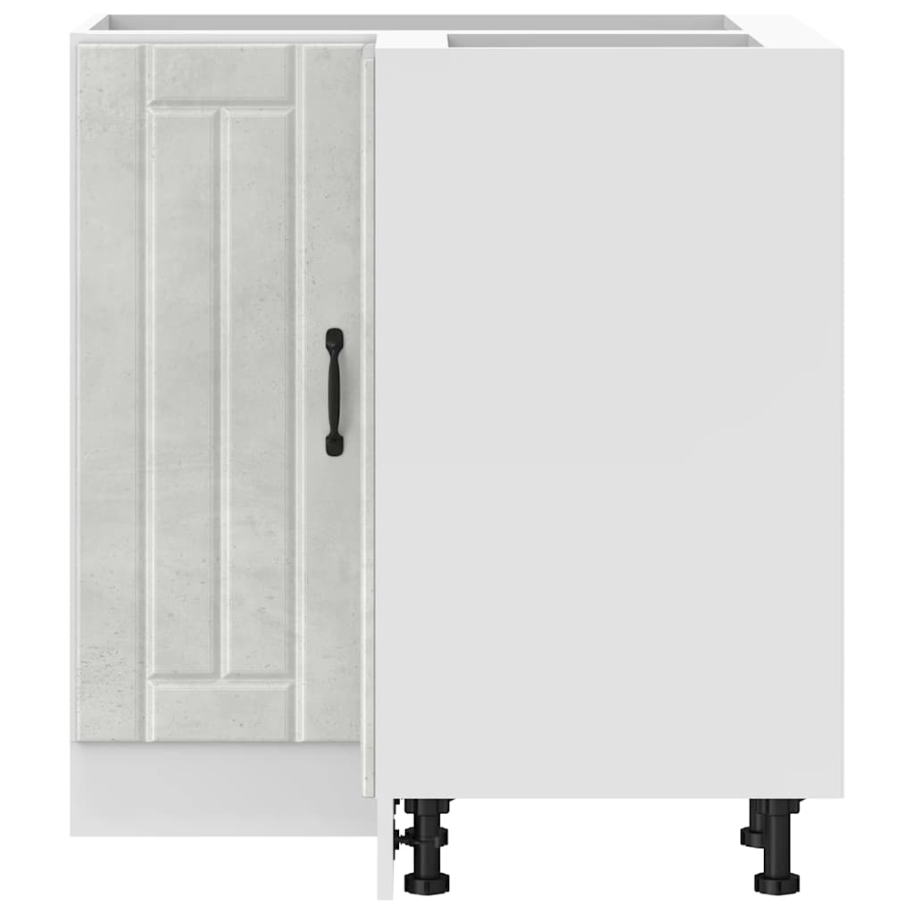 vidaXL Mobile Base ad Angolo Cucina Lucca Grigio Cemento in Truciolato