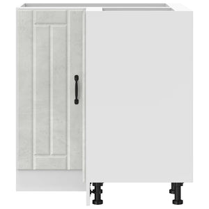 vidaXL Mobile Base ad Angolo Cucina Lucca Grigio Cemento in Truciolato