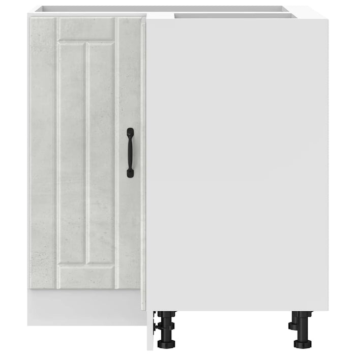 vidaXL Mobile Base ad Angolo Cucina Lucca Grigio Cemento in Truciolato