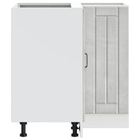 vidaXL Mobile Base ad Angolo Cucina Lucca Grigio Cemento in Truciolato