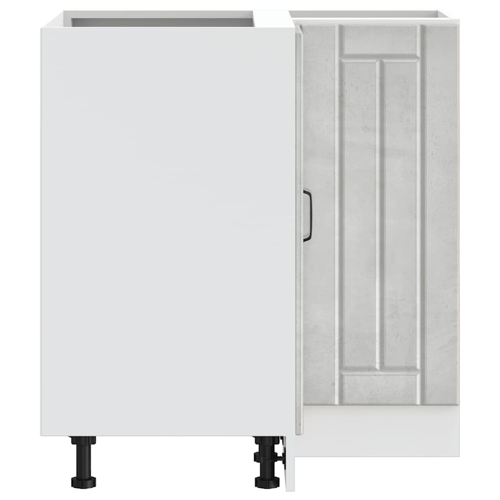 Mobile Base ad Angolo Cucina-Base ad Angolo Cucina Lucca Grigio Cemento in Truciolato