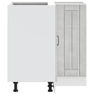 Mobile Base ad Angolo Cucina-Base ad Angolo Cucina Lucca Grigio Cemento in Truciolato