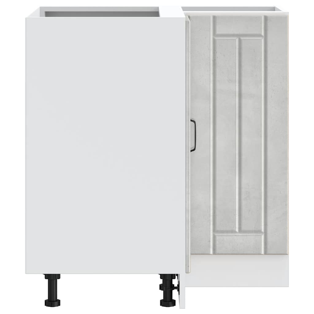 Mobile Base ad Angolo Cucina Lucca Grigio Cemento in Truciolato 853751