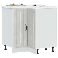 Mobile Base ad Angolo Cucina Lucca Grigio Cemento in Truciolato 853751