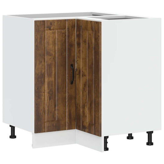 vidaXL Mobile Base ad Angolo Cucina Lucca Rovere Fumo in Truciolato