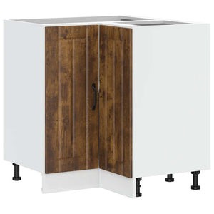 Mobile Base ad Angolo Cucina-Base ad Angolo Cucina Lucca Rovere Fumo in Truciolato