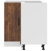 vidaXL Mobile Base ad Angolo Cucina Lucca Rovere Fumo in Truciolato