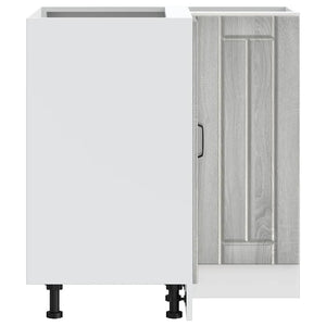 vidaXL Mobile Base ad Angolo Cucina Lucca Grigio Sonoma in Truciolato