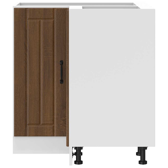 Mobile Base ad Angolo Cucina Lucca Rovere Marrone in Truciolato 853754