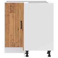 Mobile Base ad Angolo Cucina-Base ad Angolo Cucina Lucca Legno Antico in Truciolato