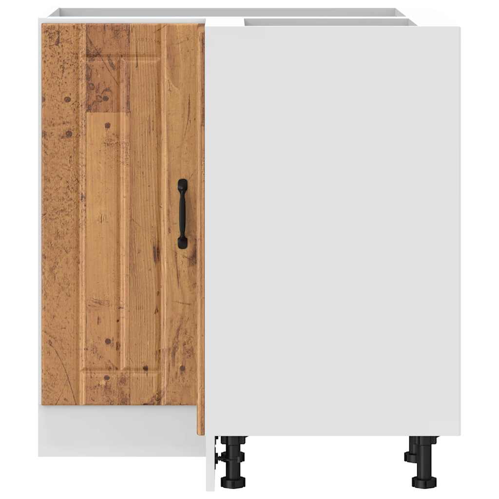 Mobile Base ad Angolo Cucina Lucca Legno Antico in Truciolato 853755