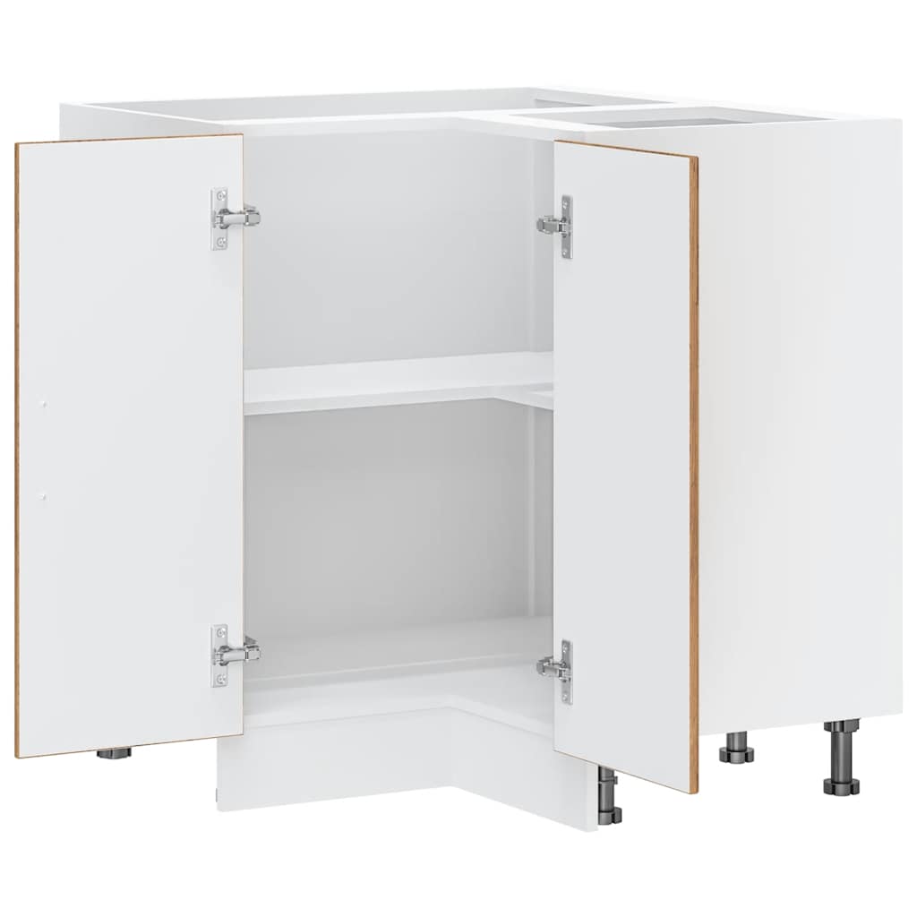 Mobile Base ad Angolo Cucina Lucca Legno Antico in Truciolato