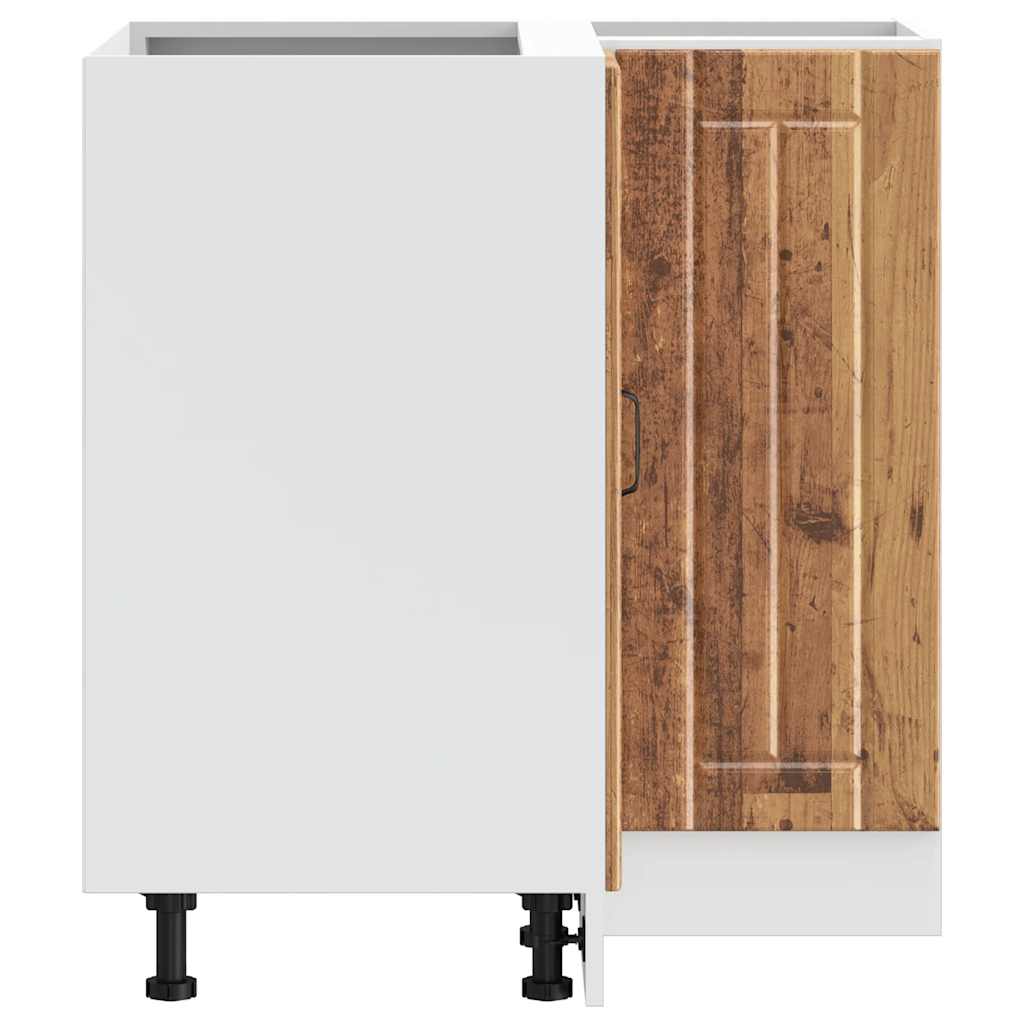 Mobile Base ad Angolo Cucina Lucca Legno Antico in Truciolato 853755