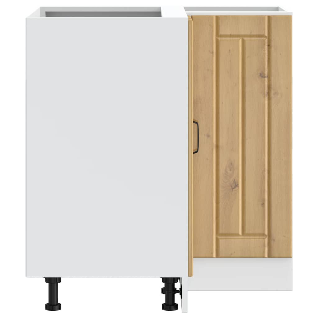 Base ad Angolo Cucina-Mobile Angolare da Cucina Lucca Rovere Artigianale Truciolato