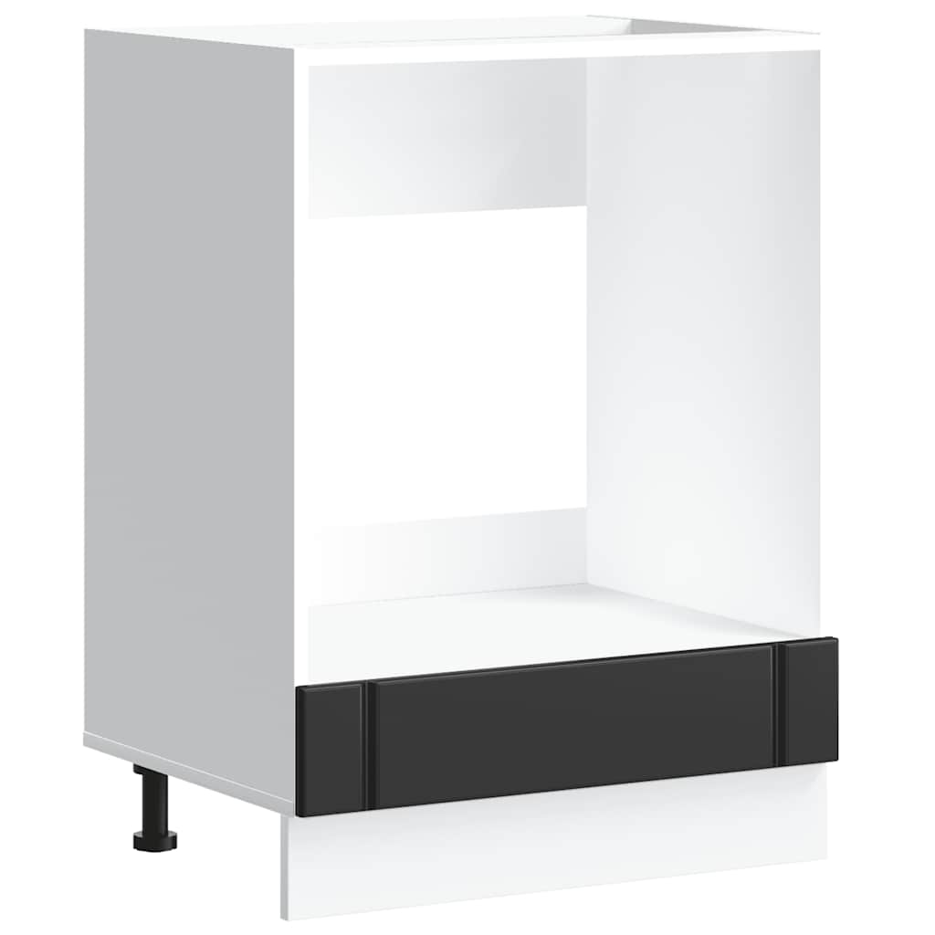 vidaXL Armadio Forno Lucca Nero in Legno Multistrato