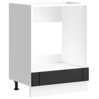 vidaXL Armadio Forno Lucca Nero in Legno Multistrato