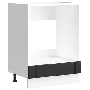 vidaXL Armadio Forno Lucca Nero in Legno Multistrato