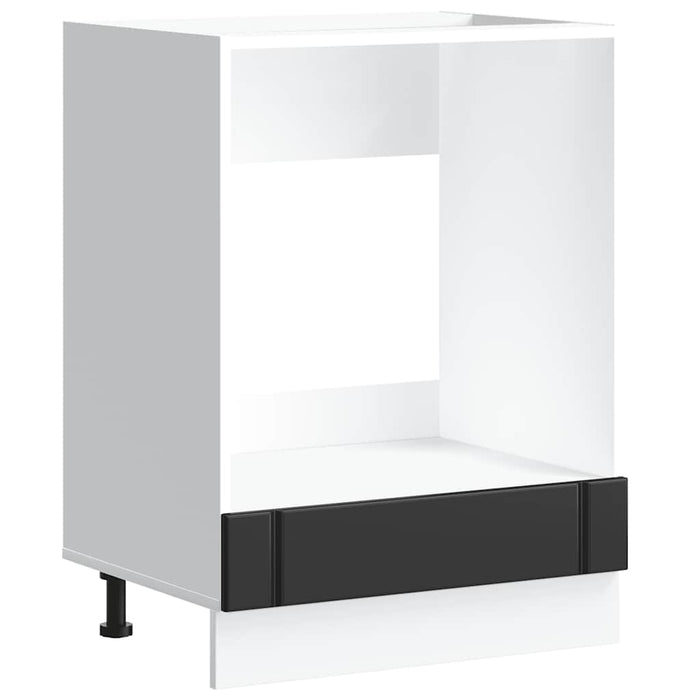 vidaXL Armadio Forno Lucca Nero in Legno Multistrato