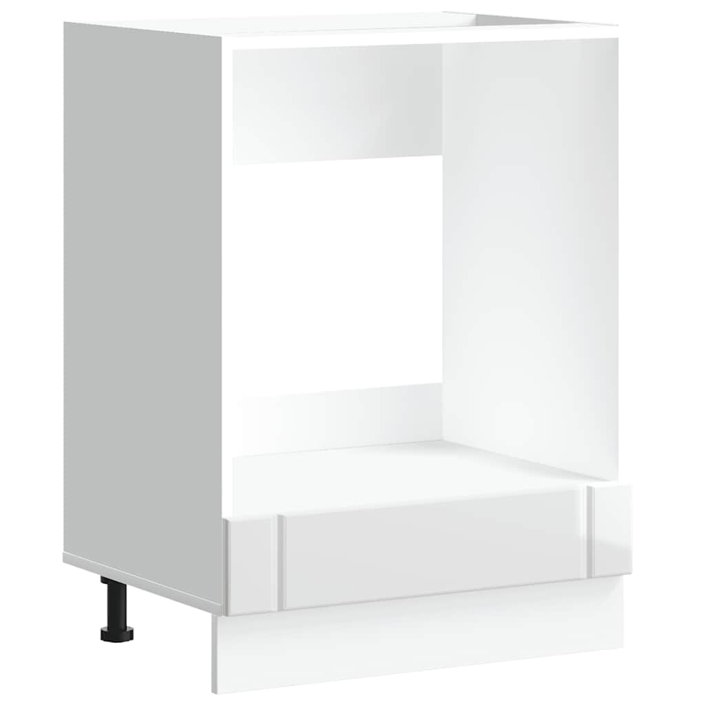 vidaXL Armadio Forno Lucca Bianco Lucido in Legno Multistrato