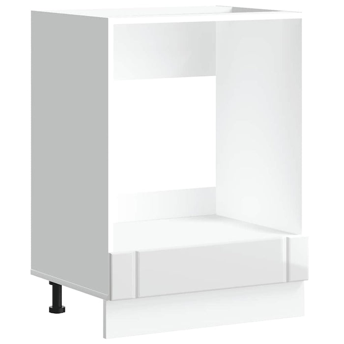 vidaXL Armadio Forno Lucca Bianco Lucido in Legno Multistrato