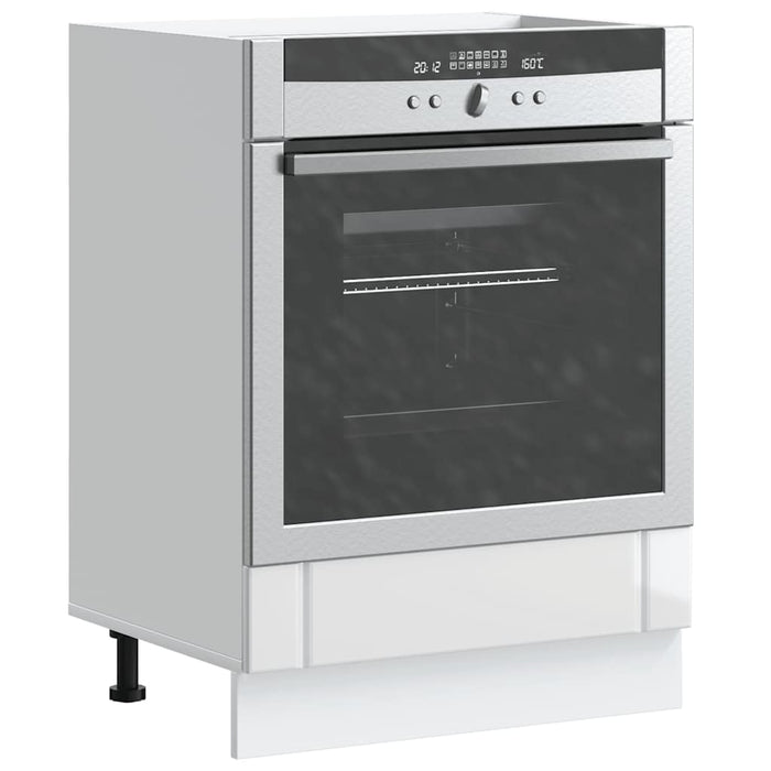 vidaXL Armadio Forno Lucca Bianco Lucido in Legno Multistrato