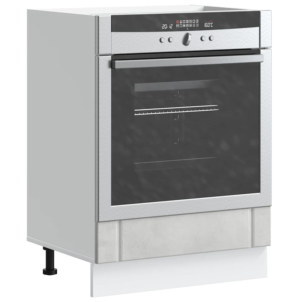Armadio Forno Lucca Grigio Cemento in Legno Multistrato 853761