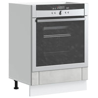 Armadio Forno Lucca Grigio Cemento in Legno Multistrato 853761