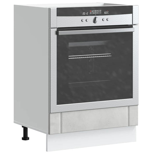 Armadio Forno Lucca Grigio Cemento in Legno Multistrato 853761