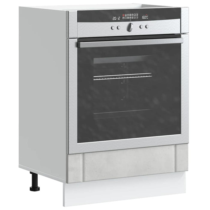 Armadio Forno Lucca Grigio Cemento in Legno Multistrato 853761