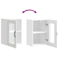 vidaXL Pensile da Cucina con Porta in Vetro Lucca Bianco