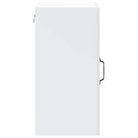 Pensile da Cucina con Porta in Vetro Lucca Bianco Lucido 853769