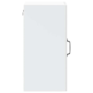 Pensile da Cucina con Porta in Vetro Lucca Bianco Lucido 853769