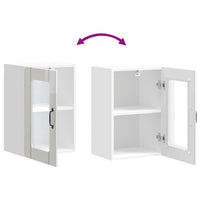 Pensile da Cucina con Porta in Vetro Lucca Bianco Lucido 853769