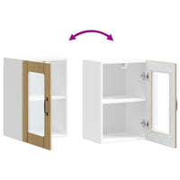 Pensile da Cucina con Porta in Vetro Lucca Rovere Sonoma 853770